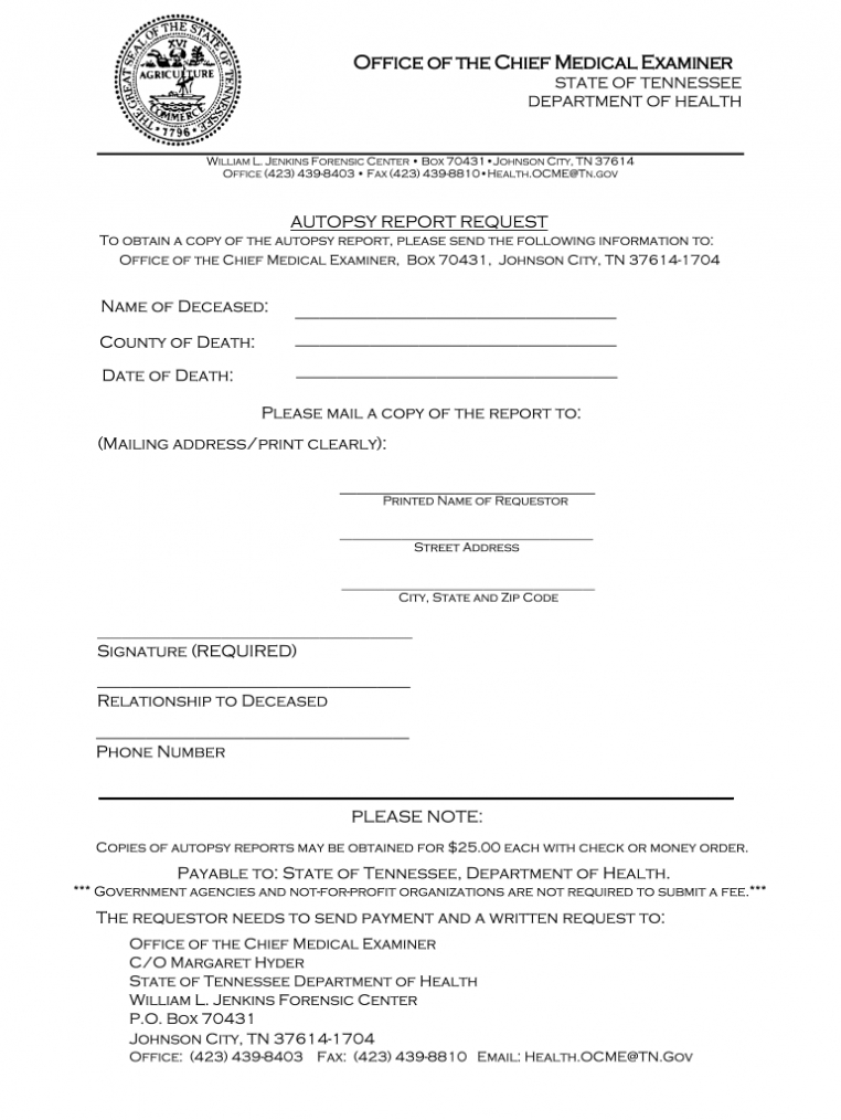 Blank Autopsy Report Template Professional Templates Vrogue Co