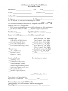 Chiropractic X Ray Report Template