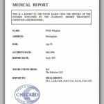 11 Best Medical Report Format | Medical Form Templates With Medical Legal Report Template