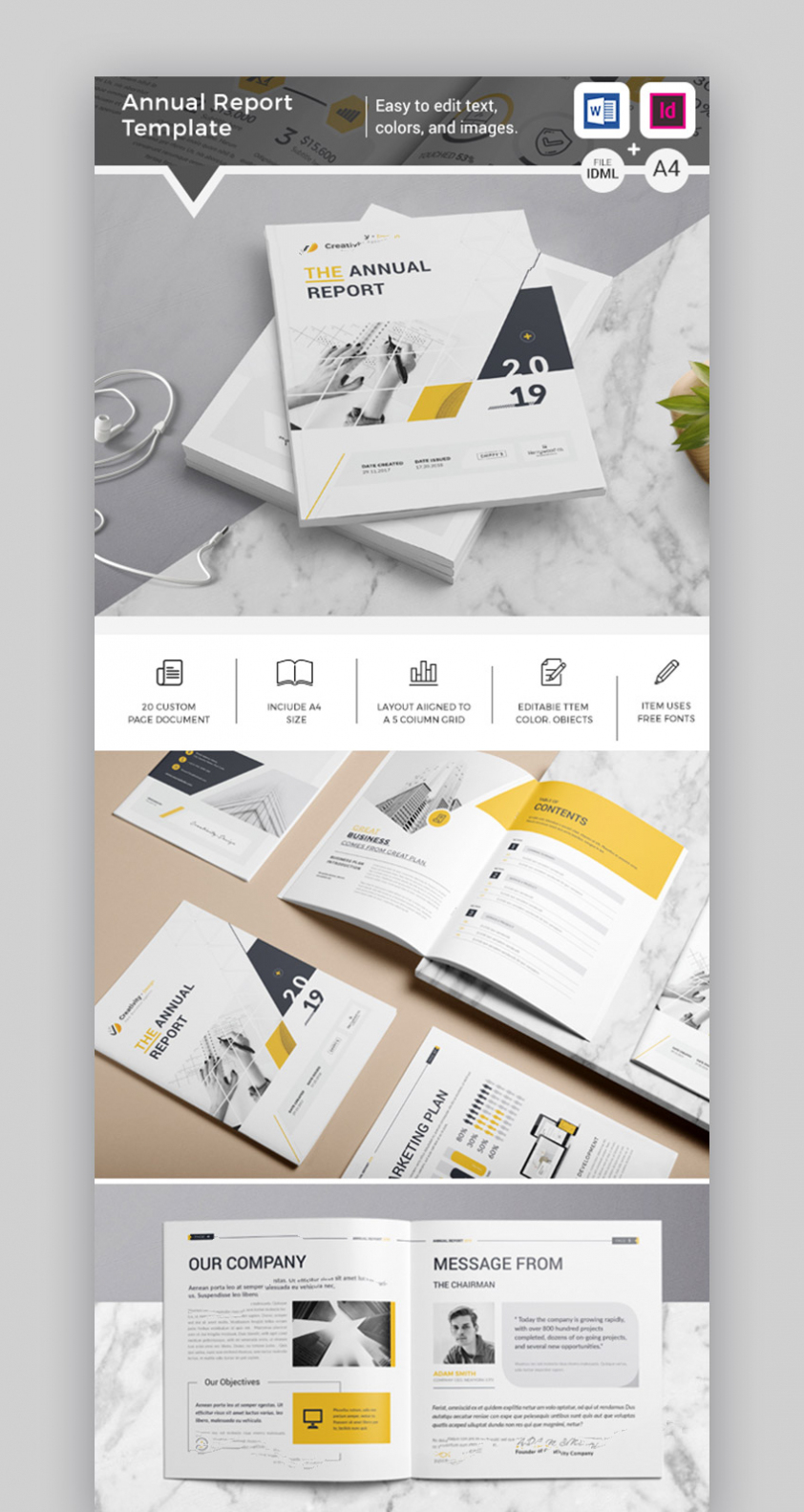 25+ Best Annual Report Template Designs – With Creative With Regard To Illustrator Report Templates