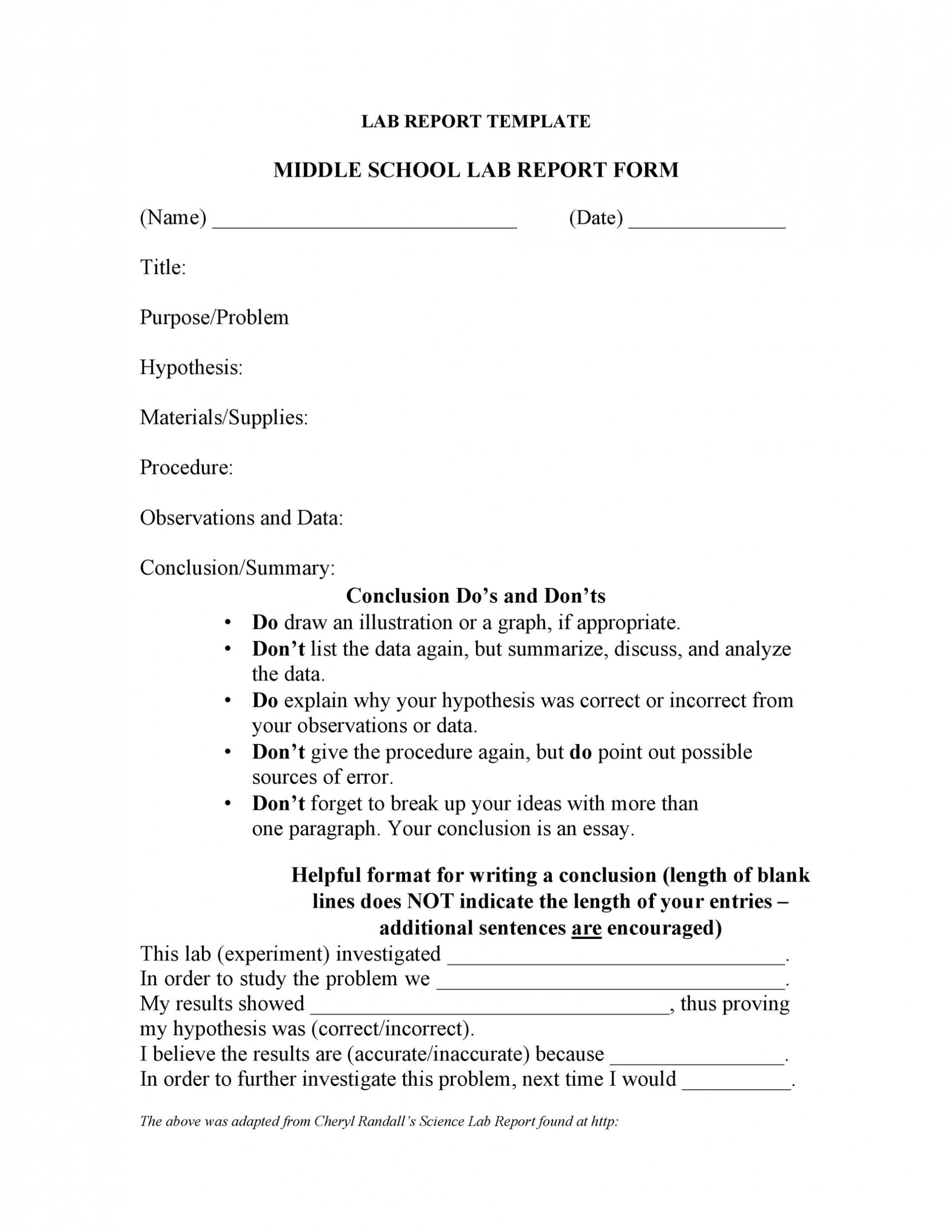 40 Lab Report Templates & Format Examples ᐅ Templatelab Inside Formal Lab Report Template