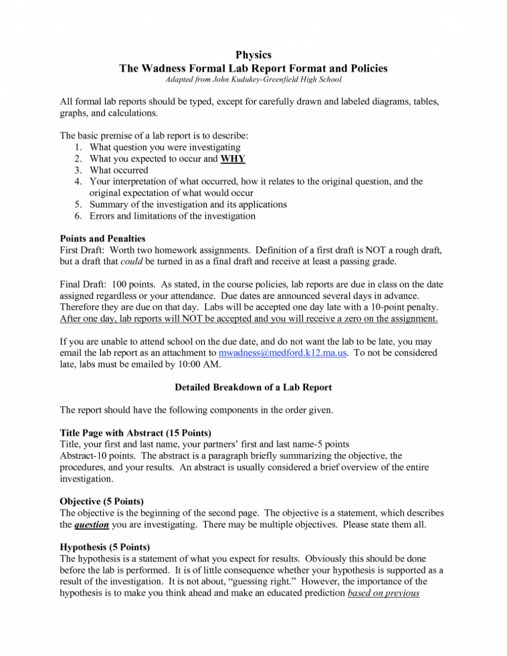 7 Formal Lab Report Template : Biological Science Picture Pertaining To Formal Lab Report Template