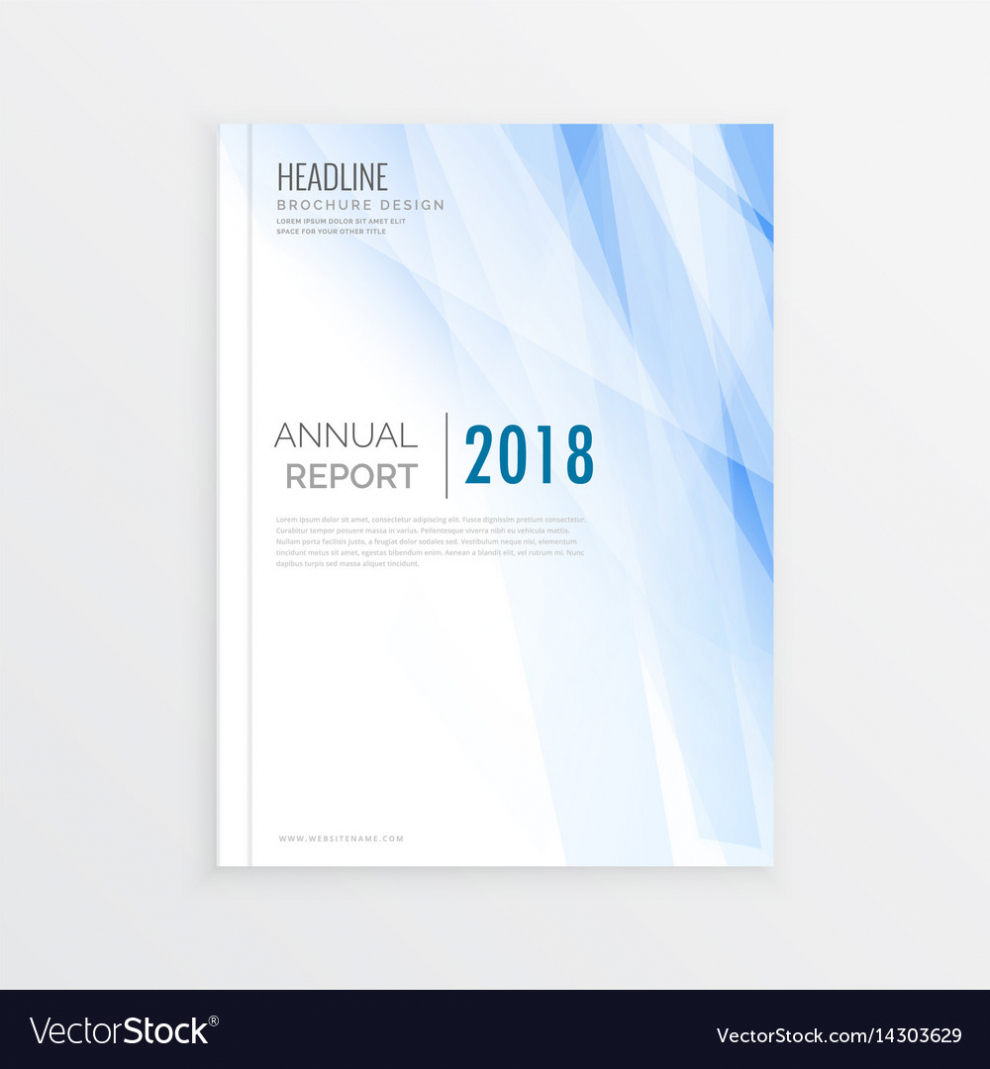 Brochure Design Template Annual Report Cover Vector Image Pertaining To Cover Page For Annual Report Template