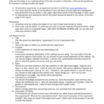 Chemistry I Honors Lab Report Format Inside Chemistry Lab Report Template