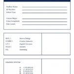 College Report Card Template ~ Addictionary within College Report Card Template