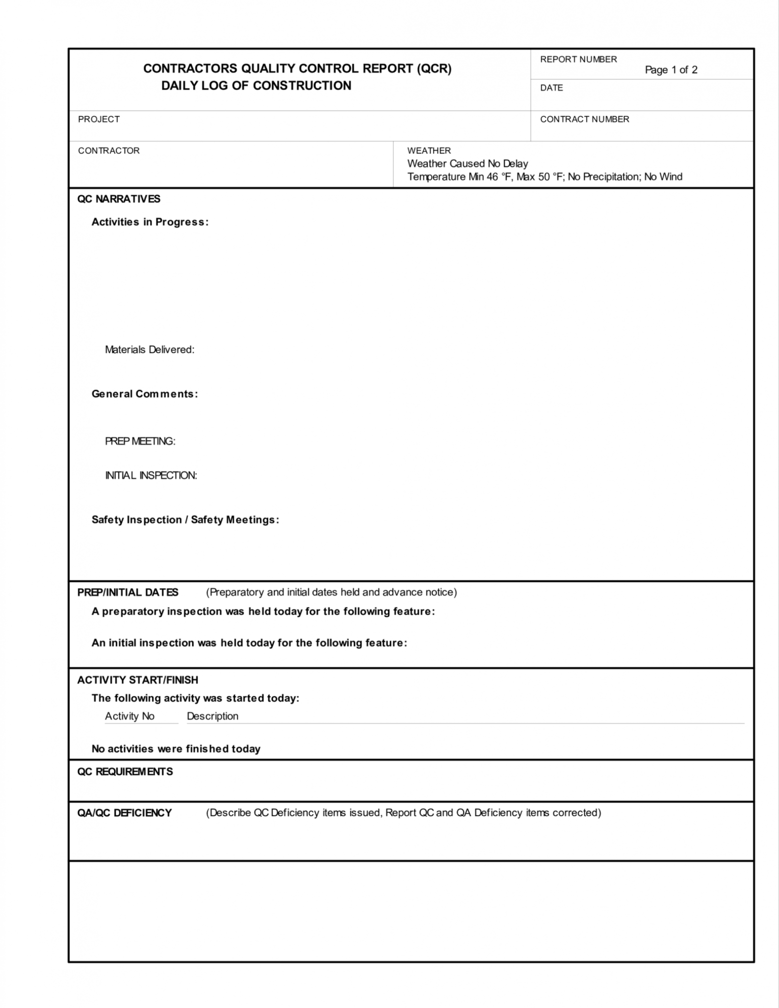 construction-deficiency-report-template