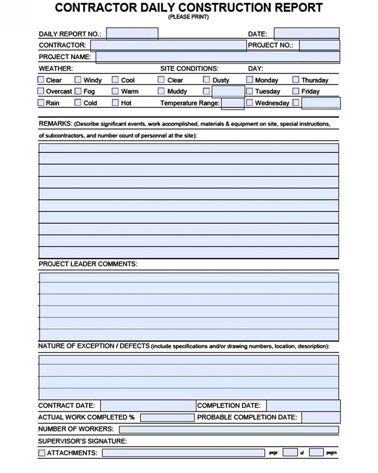 Construction Report Template | Welding Rodeo Designer Pertaining To Daily Reports Construction Templates