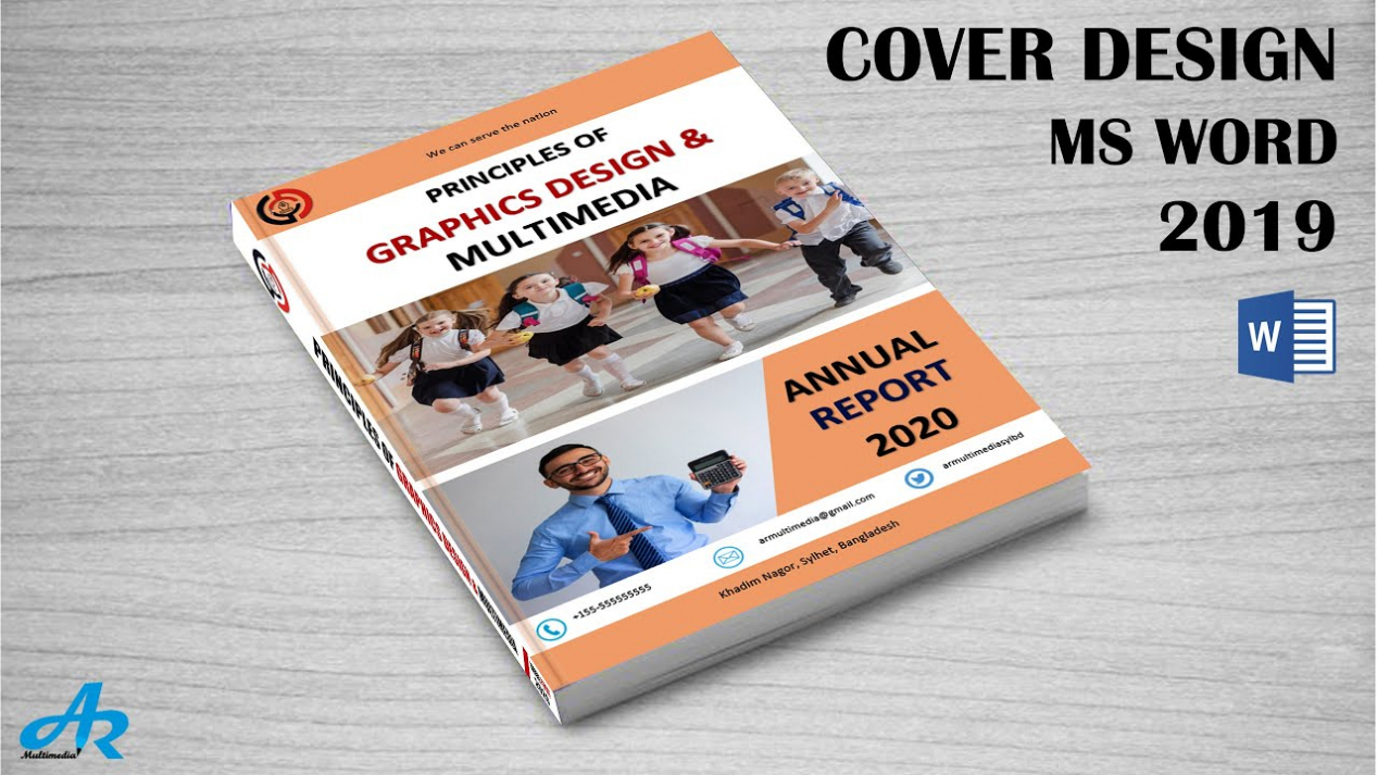 Cover Page Design In Ms Word 2020 || Annual Report Template | Magazine  Design Word By Ar Multimedia Throughout Cover Page For Annual Report Template
