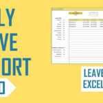 Employee Leave Manager Excel Template – Daily Report With Employee Daily Report Template