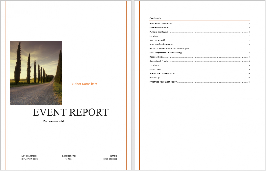 Event Report Template – Microsoft Word Templates Inside Microsoft Word Templates Reports
