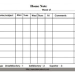 Example Home Notes For Behavior Monitoring In Daily Behavior Report Template