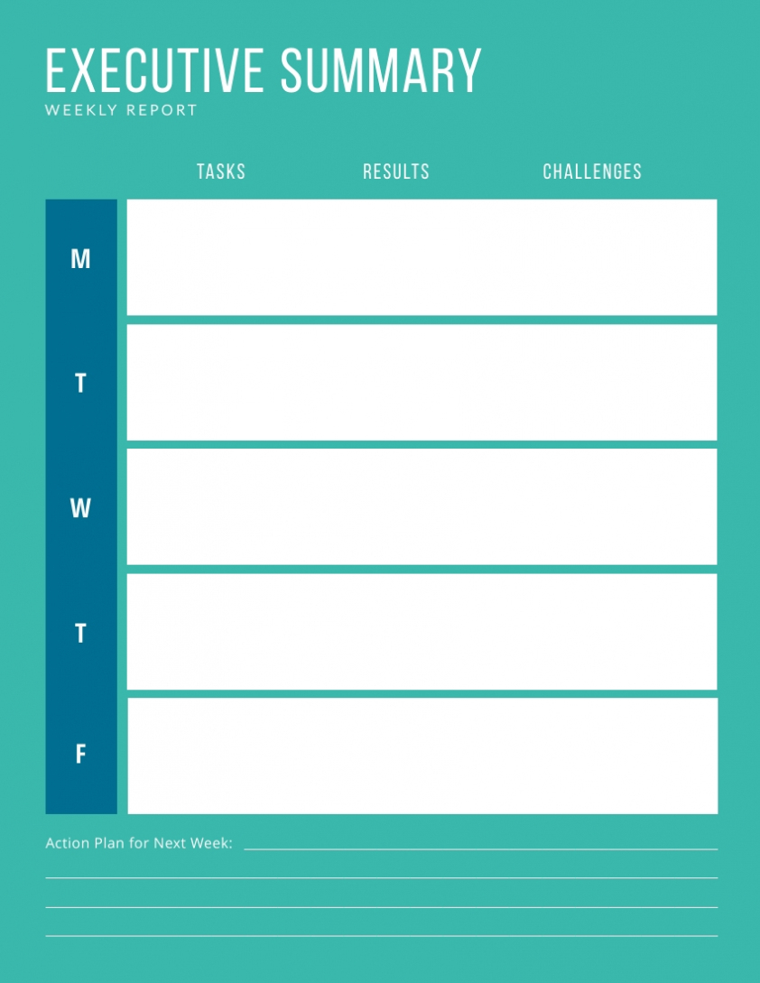 Executive Summary Weekly – Report Template | Visme With Executive Summary Report Template