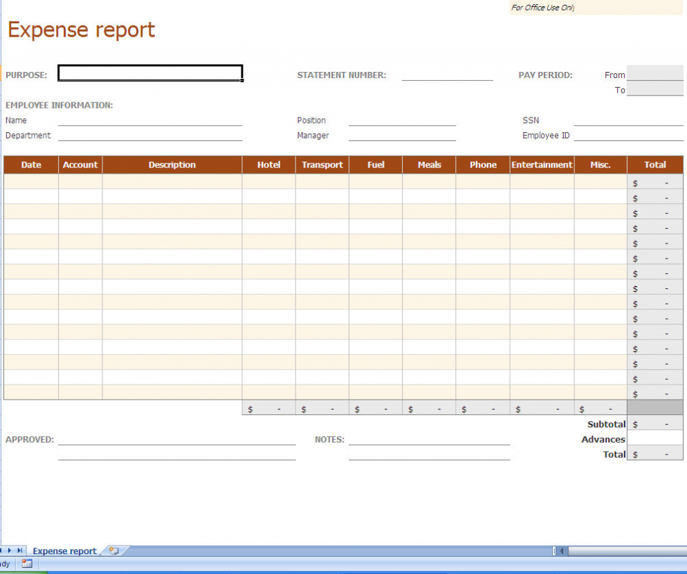 Expense Report Excel Template | Reporting Expenses Excel Intended For Expense Report Spreadsheet Template Excel