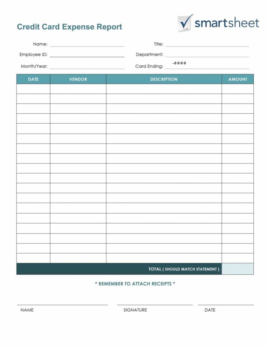 Microsoft Word Expense Report Template