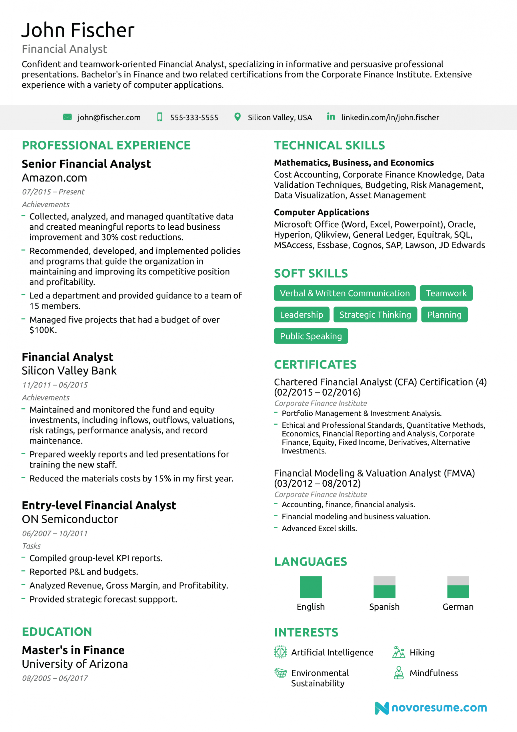Financial Analyst Resume [The Ultimate 2020 Guide] With Credit Analysis Report Template