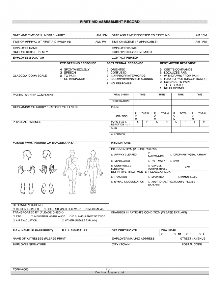 First Aid Incident Report Form Template - Fill Online pertaining to First Aid Incident Report Form Template