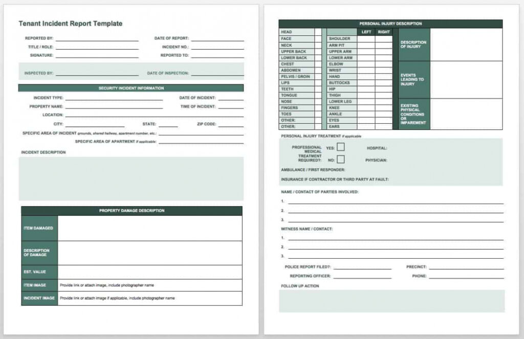 Free Incident Report Templates &amp; Forms | Smartsheet pertaining to Insurance Incident Report Template