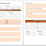 Free Incident Report Templates &amp; Forms | Smartsheet within Incident Report Register Template