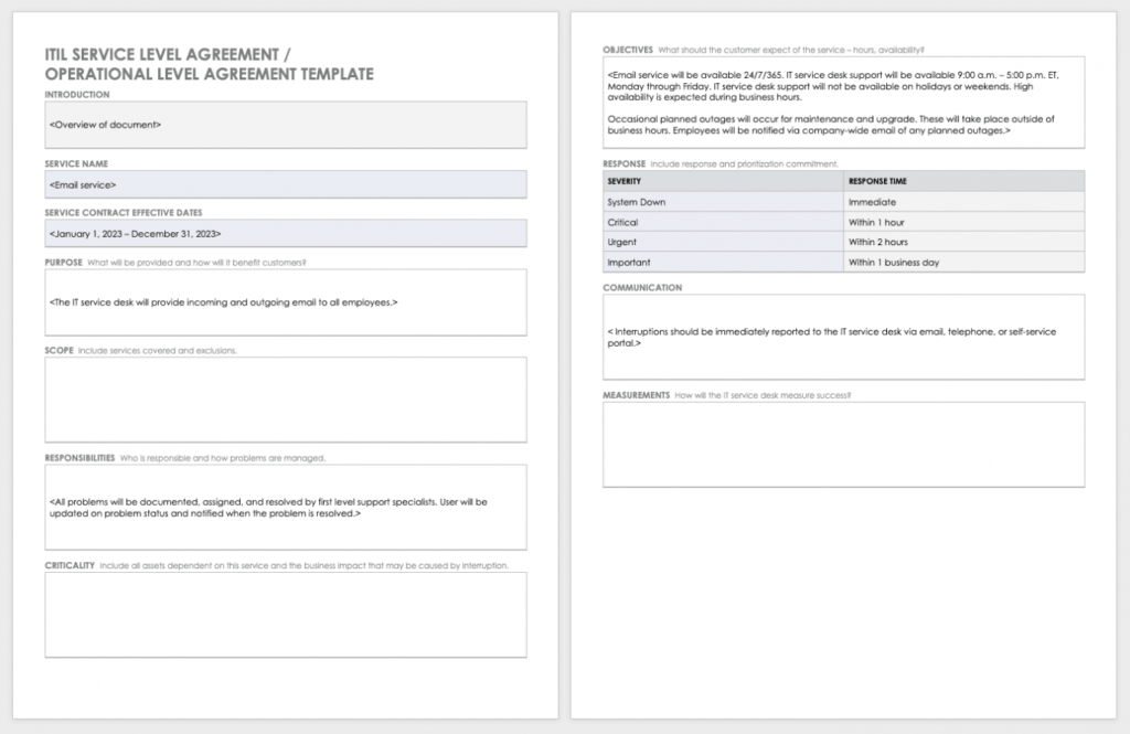 Free Itil Templates | Smartsheet intended for Itil Incident Report Form Template