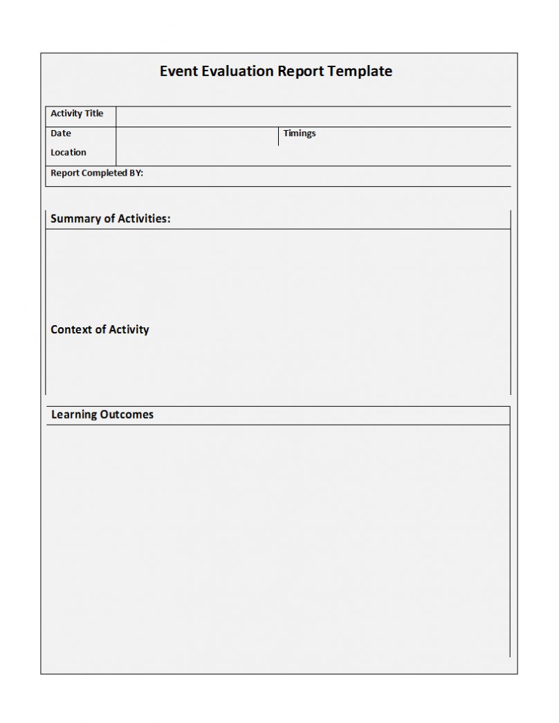 Free Report Template Within Activity Report Template Word
