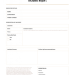 How To Write An Effective Incident Report [+ Templates] For Incident Report Form Template Word