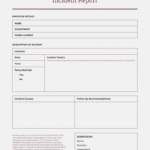 How To Write An Effective Incident Report [+ Templates] For Incident Report Form Template Word