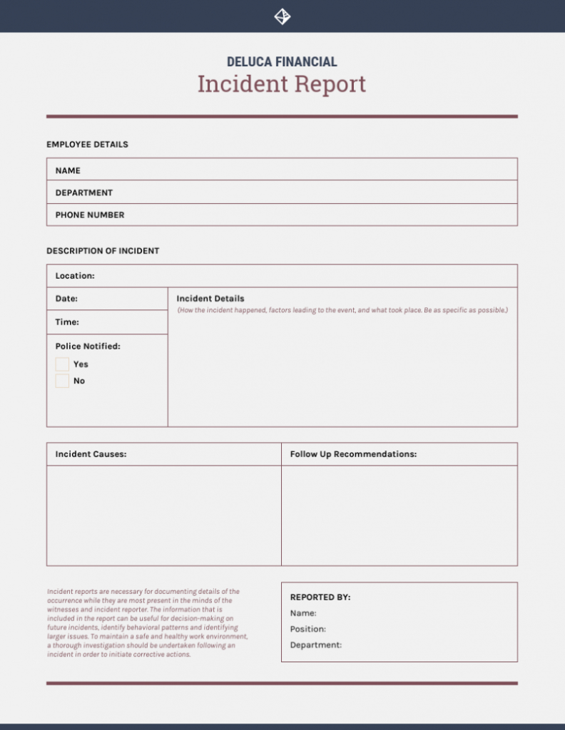 How To Write An Effective Incident Report [+ Templates] for It Incident Report Template