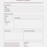 How To Write An Effective Incident Report [+ Templates] within Injury Report Form Template