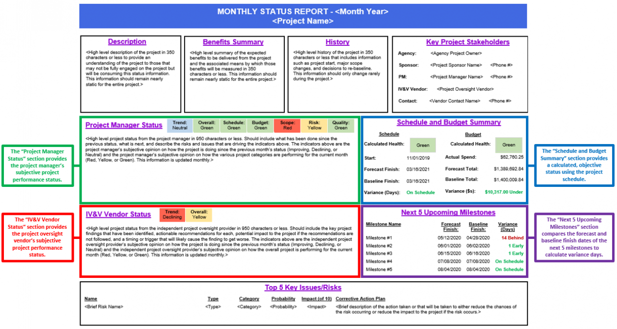 Iot: Monthly Status Reporting Intended For Baseline Report Template