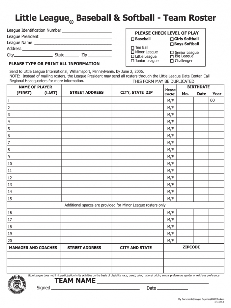 Baseball Scouting Report Template