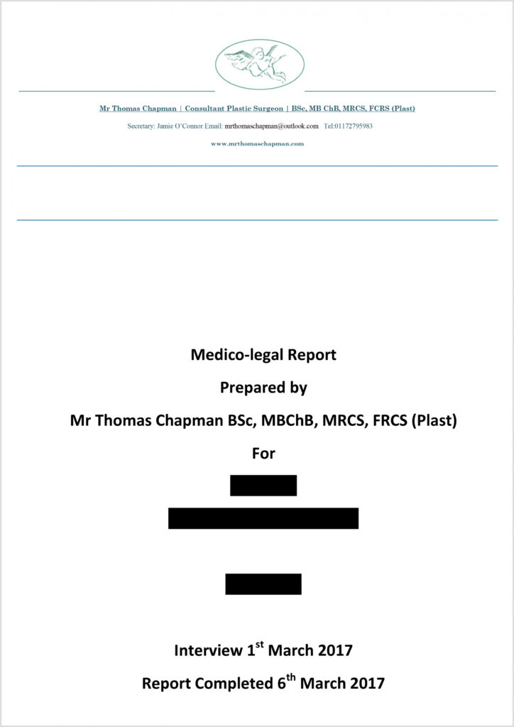 Medicolegal Reporting - Mr Thomas Chapman with Medical Legal Report Template