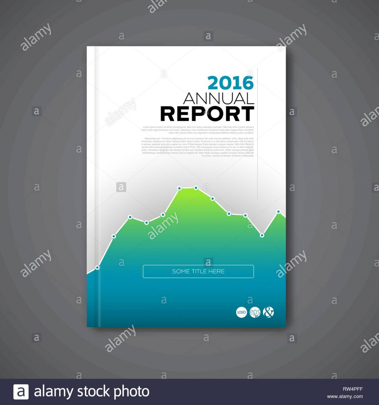 Modern Vector Annual Report Review Design Template With Big Within Cover Page For Annual Report Template