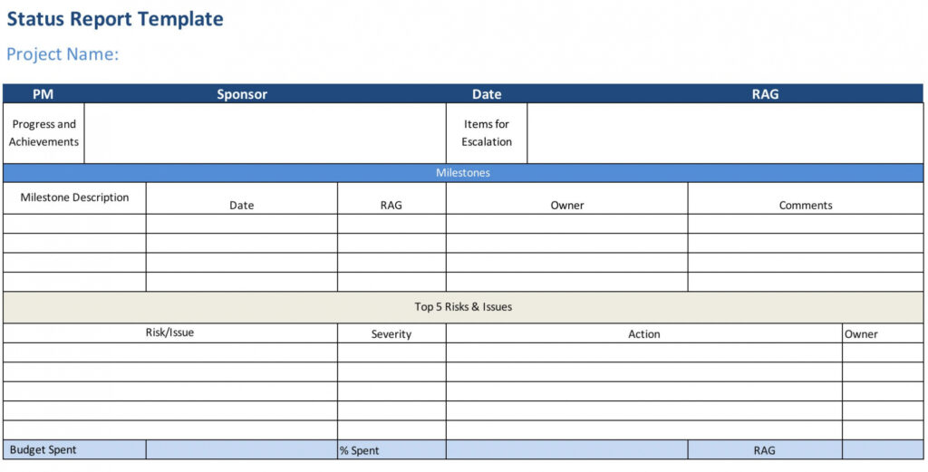 Project Status Report (Free Excel Template) - Projectmanager for Daily Status Report Template Xls