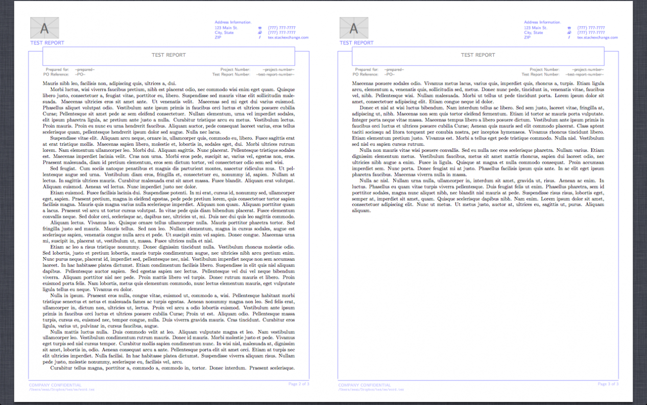 Reproduction Of Word Report Template In Latex – Tex – Latex With Regard To Latex Template For Report