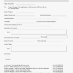 Sample Incident Report Format Free Construction Site For Construction Accident Report Template