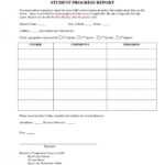 Student Progress Report Template ~ Addictionary Intended For High School Progress Report Template