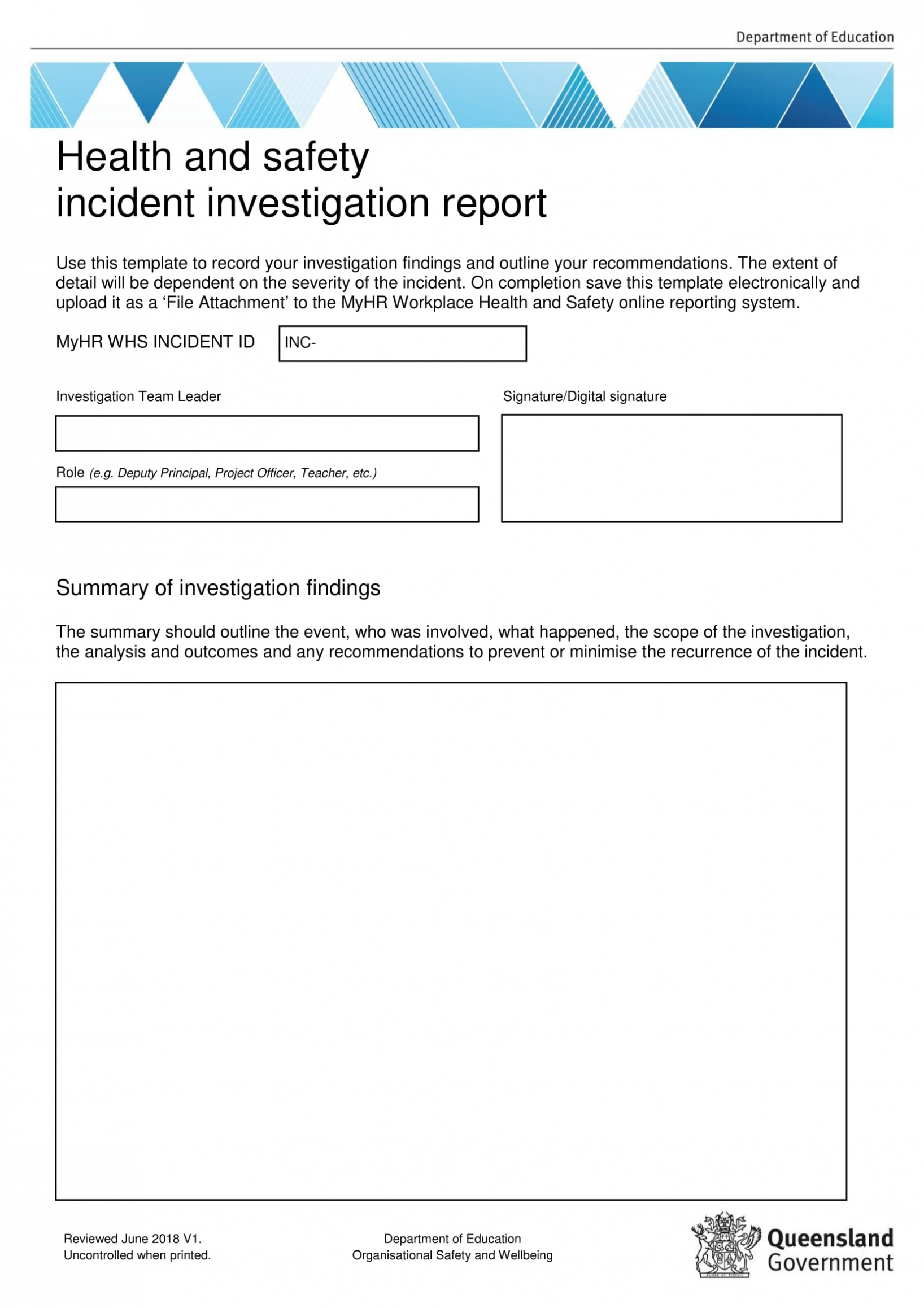 Template : 10 Workplace Investigation Report Examples Pdf Intended For Investigation Report Template Doc
