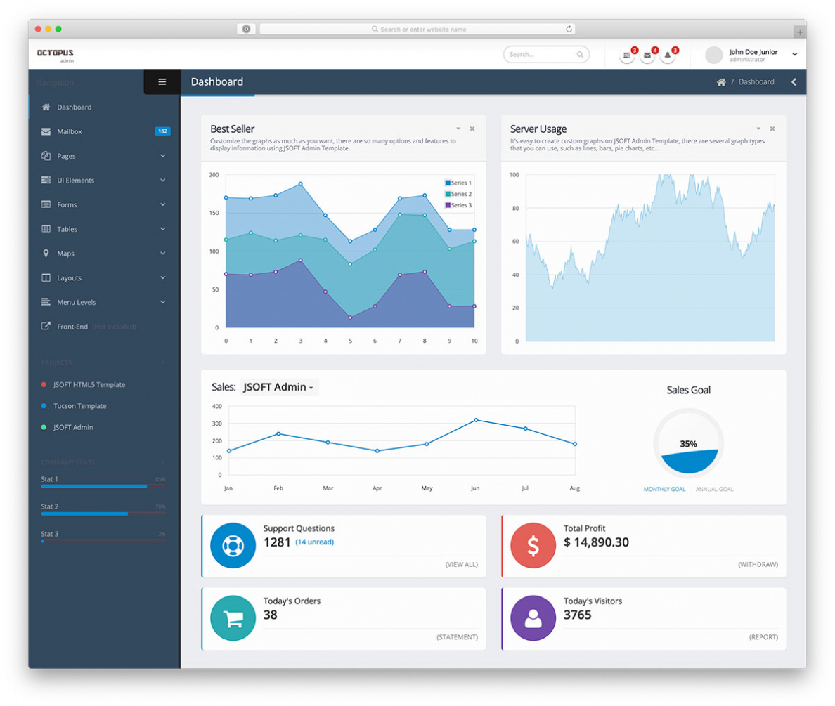 Top 39 Free Html5 Admin Dashboard Templates 2020 – Colorlib With Html Report Template Free
