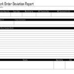 Work Order Deviation Report - pertaining to Deviation Report Template